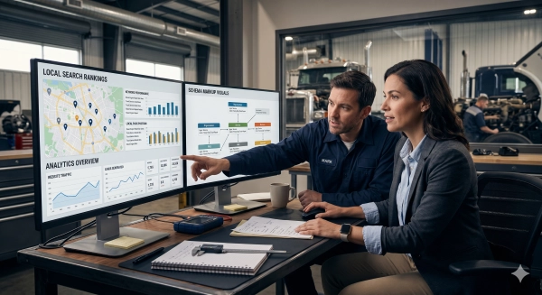 Advanced repair shop SEO tactics including analytics and local optimization