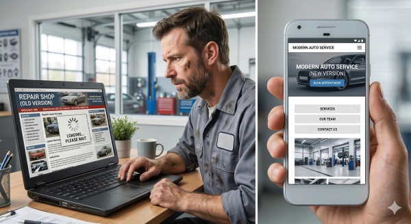 Mobile-friendly repair shop SEO website design for better local rankings