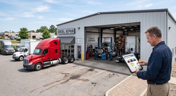 Local diesel shop SEO with business profile, reviews, and location signals
